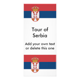 Tarjeta de rack con bandera de Serbia