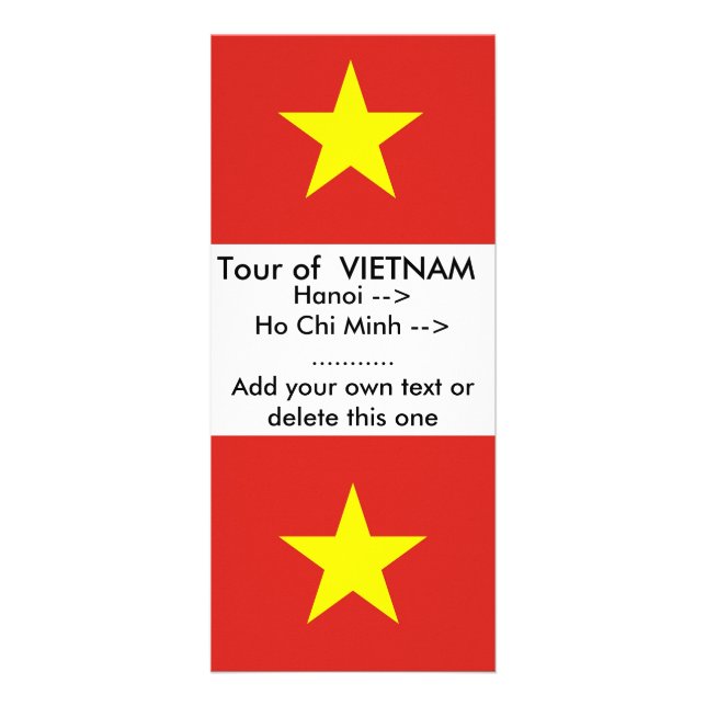 Tarjeta de rack con bandera de Vietnam (Frente)