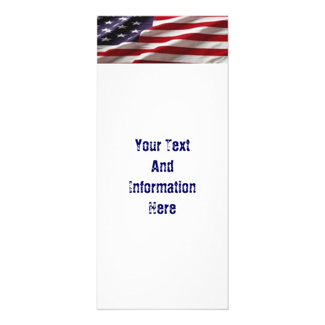 Tarjeta de rack de bandera de Estados Unidos (Frente)