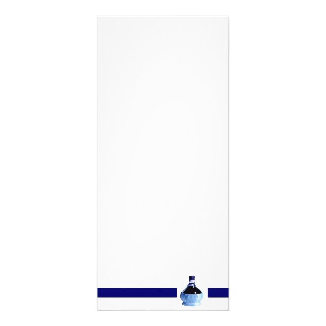 Tarjeta de rack de botellas de vino azul (Frente)