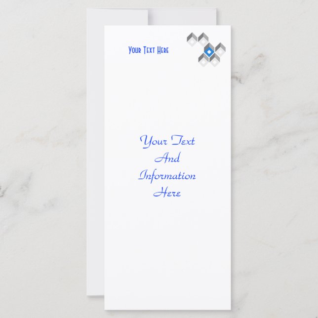 Tarjeta de rack de cuadrados modernos (Anverso)