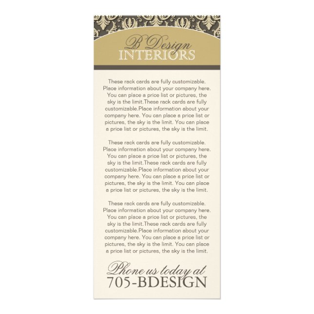 Tarjeta de rack de diseño interior (Frente)