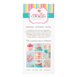 Tarjeta de rack de lista de precios de panadería