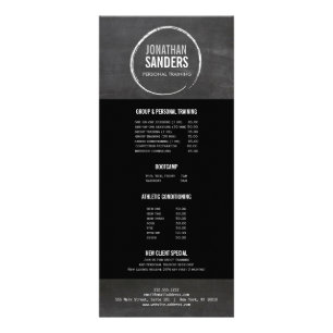 Tarjeta de rack de LOGO SKETCH para PERSONAL TRAIN