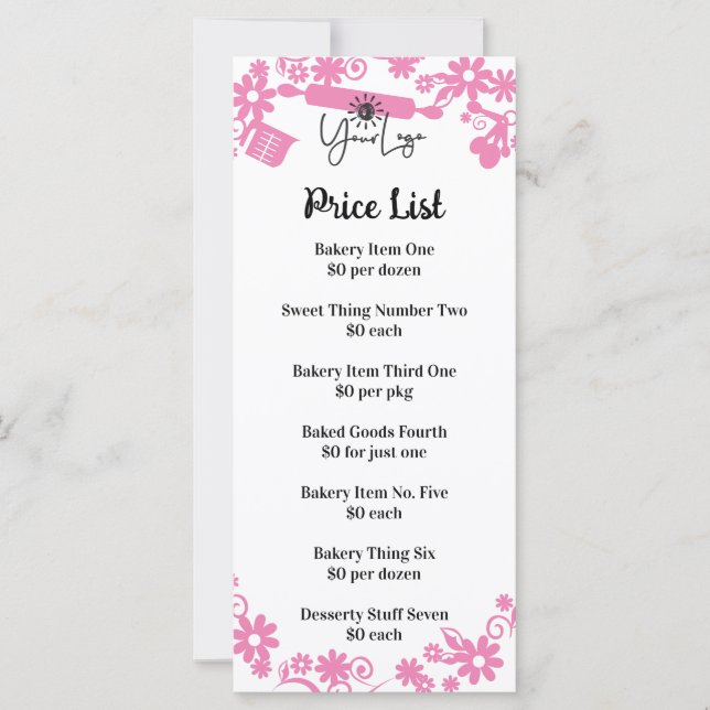 tarjeta de rack de marketing negro para utensilios (Anverso)