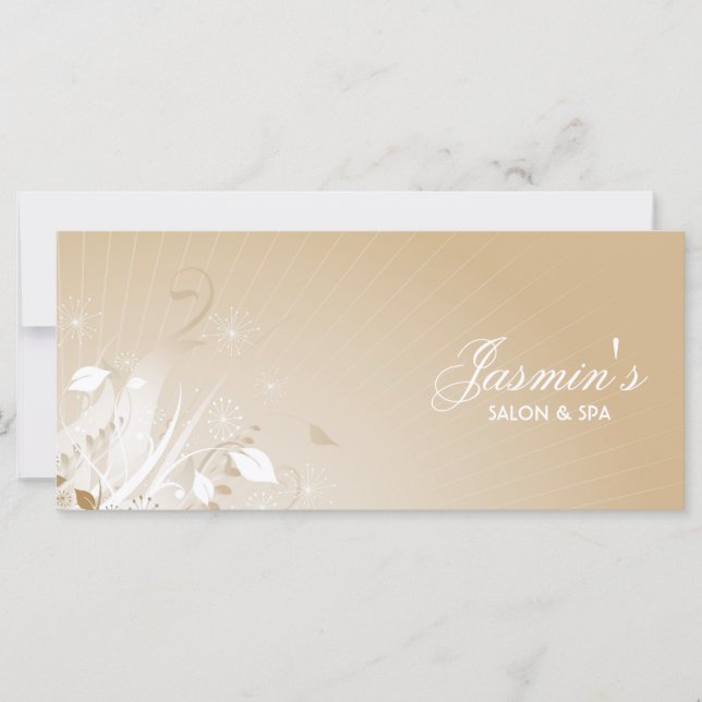 Tarjeta de rack floral grunge (Anverso)