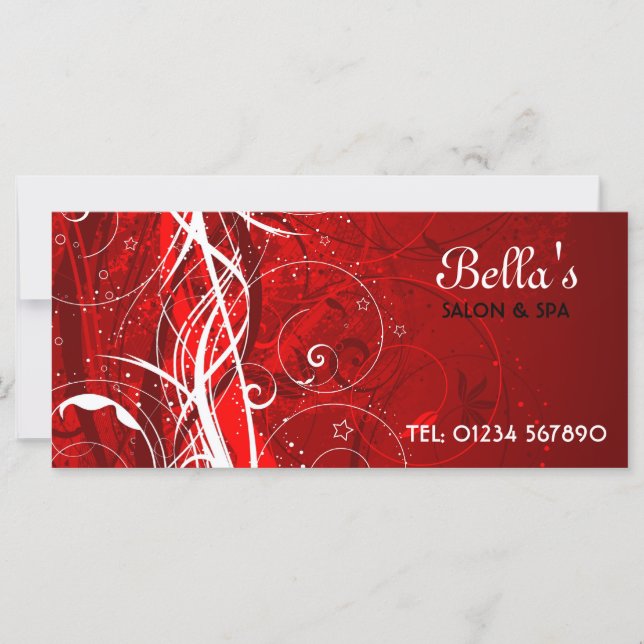 Tarjeta de rack floral grunge (Anverso)