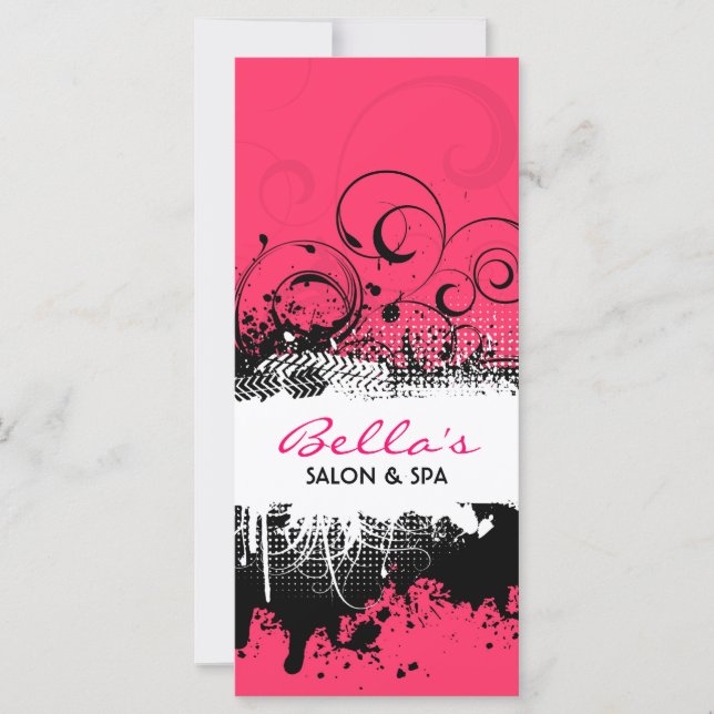 Tarjeta de rack floral grunge (Anverso)