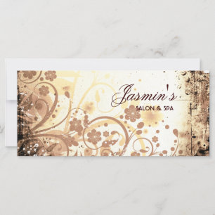 Tarjeta de rack floral grunge