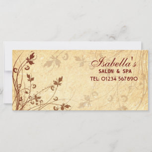 Tarjeta de rack floral grunge