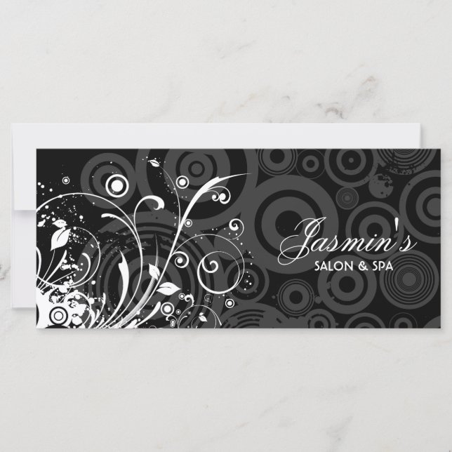Tarjeta de rack floral grunge (Anverso)
