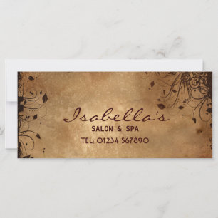 Tarjeta de rack floral grunge