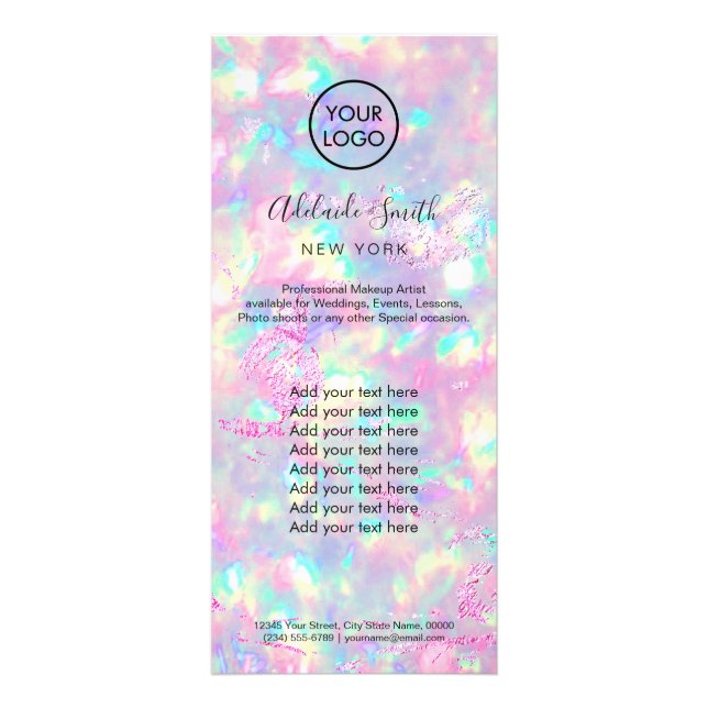 tarjeta de rack opal brillante (Frente)