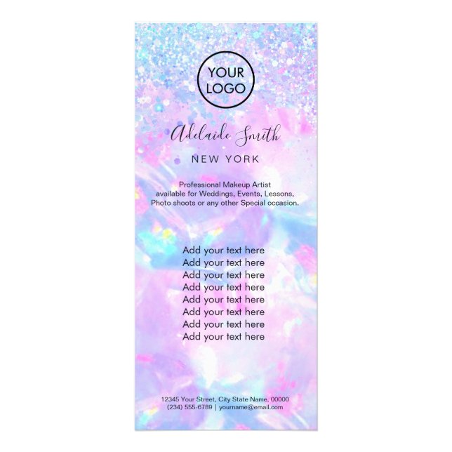 tarjeta de rack opal purpurina púrpura opal gemsto (Frente)