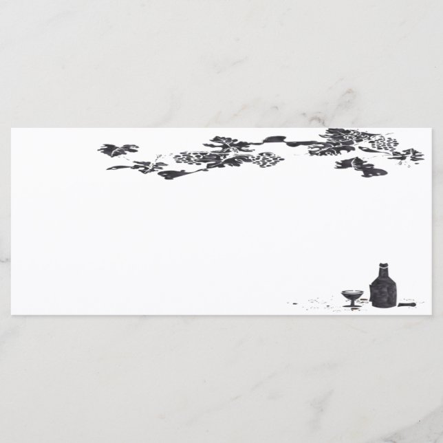 Tarjeta de rack Wine Menu (Anverso)