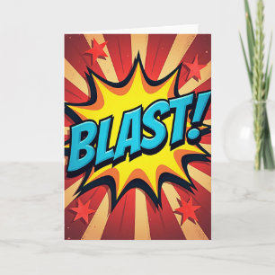 Tarjeta de ráfaga cómica energética