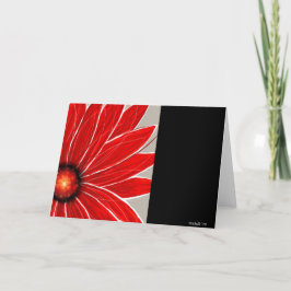 Tarjeta de ráfaga de flores rojas