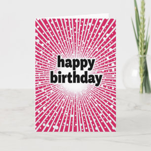 Tarjeta de ráfaga de fucsia festiva