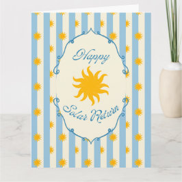 Tarjeta de ráfaga solar de regreso feliz