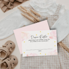 Tarjeta de Raffle Baby Shower Diaper Chica de Nube