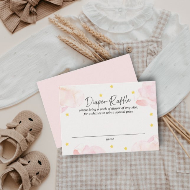 Tarjeta de Raffle Baby Shower Diaper Chica de Nube (Subido por el creador)