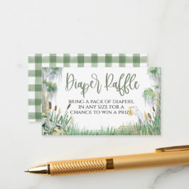 Tarjeta de Raffle de pañales de barro de barro Bab
