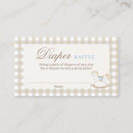Tarjeta de Raffle Diaper de caballo de guardería
