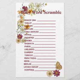 Tarjeta de Raffle Raffle Rustic Boho Wildflower