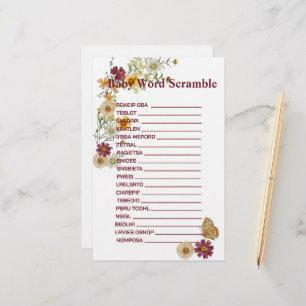 Tarjeta de Raffle Raffle Rustic Boho Wildflower