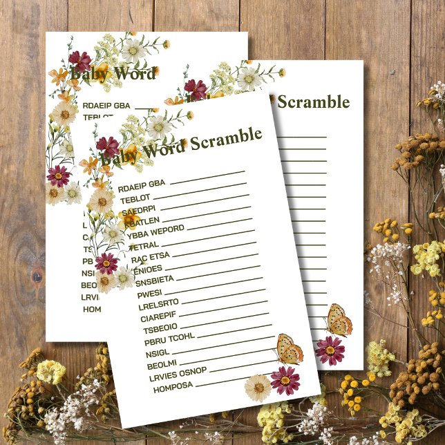 Tarjeta de Raffle Raffle Rustic Boho Wildflower (Subido por el creador)