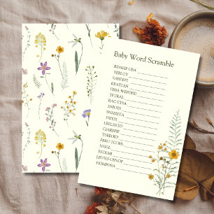 Tarjeta de Raffle Raffle Rustic Boho Wildflower