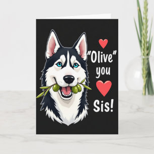 Tarjeta de Rama de Olivo de Perro Rayado