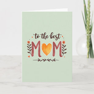 Tarjeta de Rama Floral de Mamá Dulce