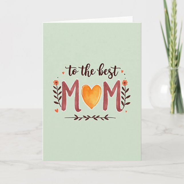 Tarjeta de Rama Floral de Mamá Dulce (Anverso)
