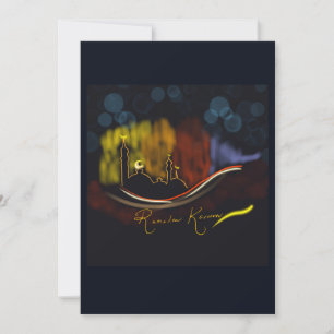 Tarjeta de Ramadán diseñada a mano