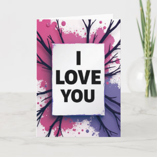 Tarjeta de Ramas Simple Te Amo