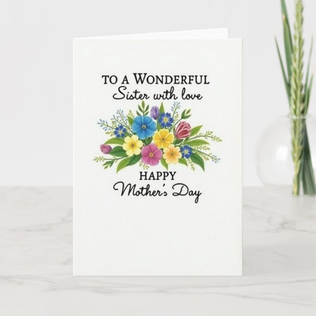 Tarjeta de ramo a rayas de primavera (Anverso)
