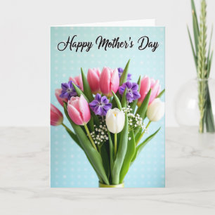 Tarjeta de ramo de acuarela floral