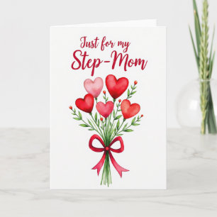 Tarjeta de ramo de corazón con acuarela