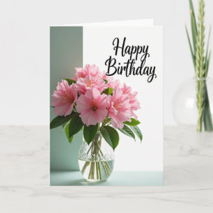 Tarjeta de ramo de cumpleaños elegante