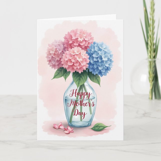 Tarjeta de ramo de flores en acuarela (Anverso)