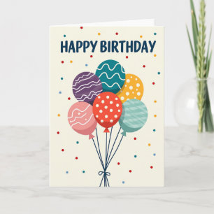 Tarjeta de ramo de globos alegres