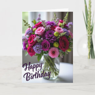 Tarjeta de ramo de rosa dulce