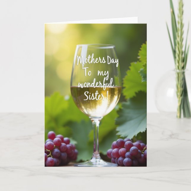 Tarjeta de Ramo de Vino de Hermanas (Anverso)