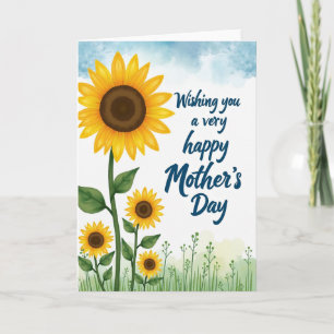 Tarjeta de ramo del día de la madre alegre