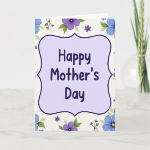 Tarjeta de ramo del Día de la Madre encantador
