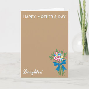 Tarjeta de ramo del día de las madres radiante