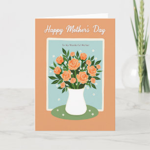 Tarjeta de ramo floral de melocotón