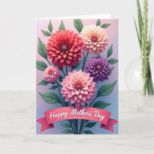 Tarjeta de Ramo Floral de Pastel