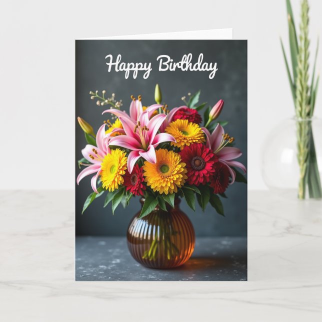 Tarjeta de ramo floral dulce (Anverso)